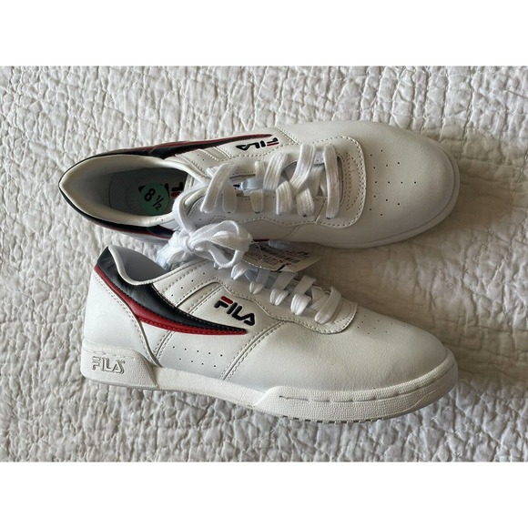 Fila Original Fitness Denim Mens White Leather Lifestyle Sneakers Shoes 8.5 main image 4